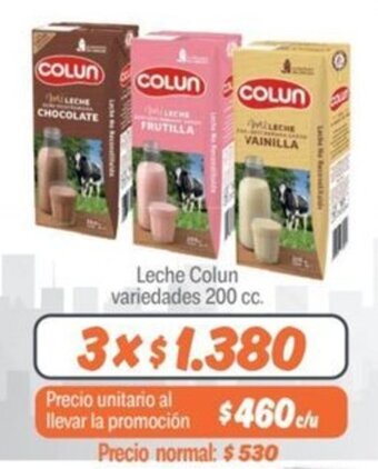 Mayorista 10 Leche Colun variedades 200 cc. x 3 oferta