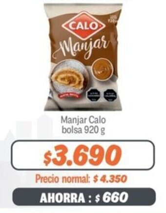 Mayorista 10 Manjar Calo bolsa 920 g oferta