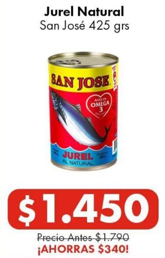 Super Bodega a Cuenta Jurel Natural San José 425 grs oferta