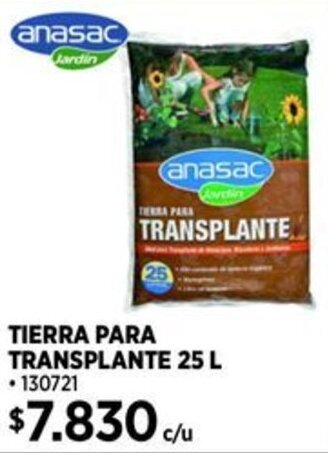 Construmart TIERRA PARA TRANSPLANTE 25 L oferta