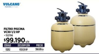 Construmart VULCANO FILTRO PISCINA VC30 1/2 HP oferta
