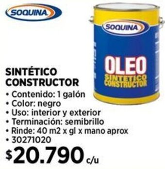 Construmart SOQUINA SINTÉTICO CONSTRUCTOR 1 galón oferta