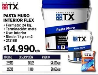 Construmart PASTA MURO INTERIOR FLEX 24KG oferta