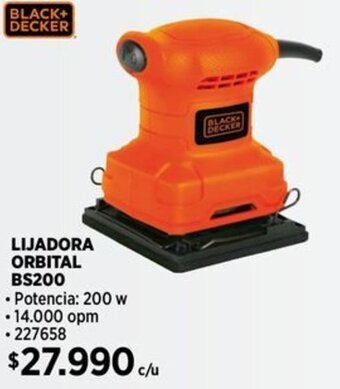 Construmart BLACK+ DECKER LIJADORA ORBITAL BS200 200W oferta