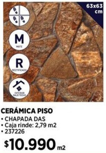 Construmart CERÁMICA PISO 63x63cm oferta