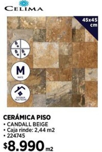 Construmart CELIMA CERÁMICA PISO 45x45cm oferta