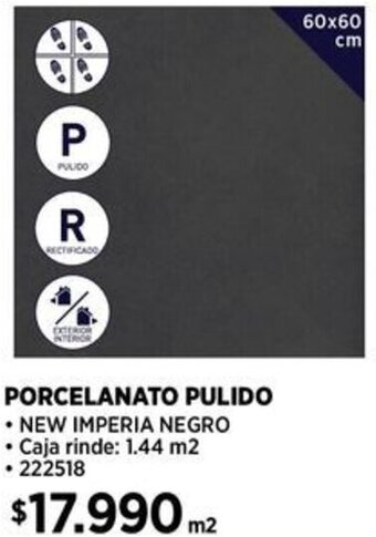 Construmart PORCELANATO PULIDO 60x60cm oferta