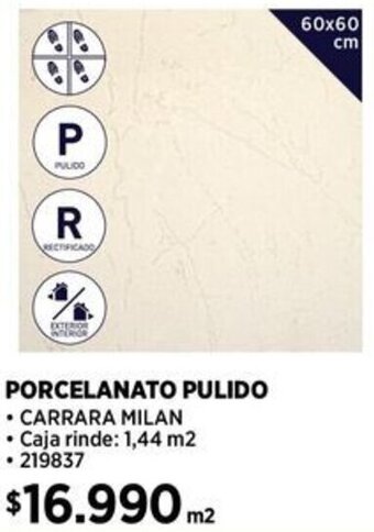 Construmart PORCELANATO PULIDO 60x60cm oferta