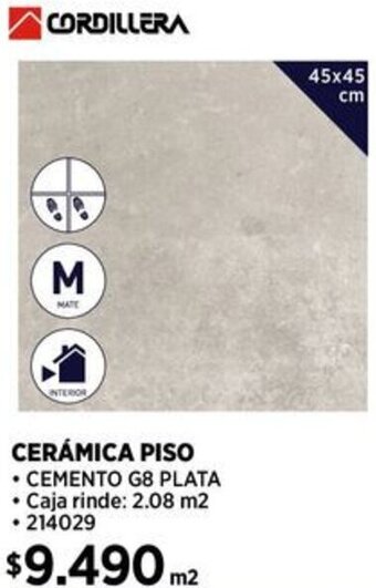 Construmart CORDILLERA CERÁMICA PISO 45x45cm oferta