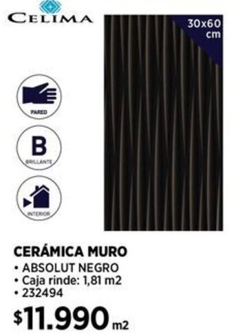 Construmart CELIMA CERÁMICA MURO 30x60cm oferta