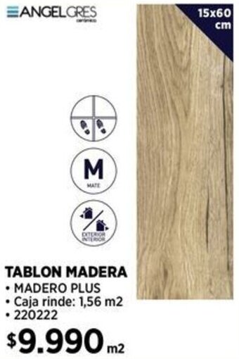 Construmart EANGEL GRES TABLON MADERA 15x60 cm oferta