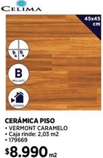 Construmart CELIMA CERÁMICA PISO 45x45cm oferta