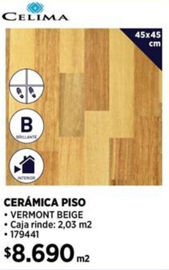 Construmart CELIMA CERÁMICA PISO 45x45cm oferta