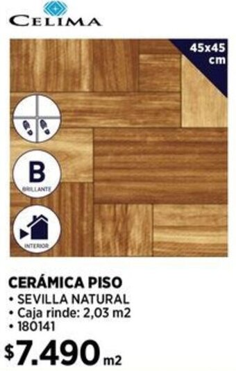 Construmart CELIMA CERÁMICA PISO 45x45cm oferta