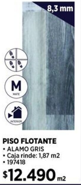 Construmart PISO FLOTANTE 8,3mm oferta