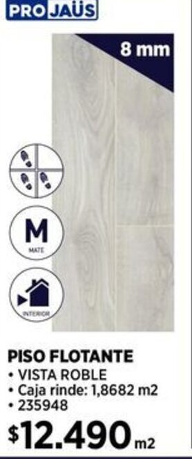 Construmart PISO FLOTANTE 8mm oferta