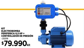 Construmart KIT ELECTROBOMBA PERIFERICA 0,5 HP + CONTROLADOR DE PRESIÓN oferta