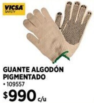 Construmart VICSA SAFETY GUANTE ALGODÓN PIGMENTADO oferta