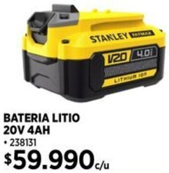 Construmart STANLEY BATERIA LITIO 20V 4AH oferta