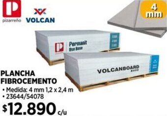 Construmart VOLCAN PLANCHA FIBROCEMENTO 4 mm 1,2 x 2,4 m oferta