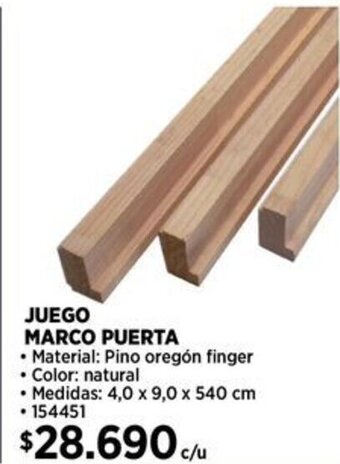 Construmart JUEGO MARCO PUERTA 4,0 x 9,0 x 540 cm oferta