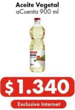 Super Bodega a Cuenta Aceite Vegetal aCuenta 900 ml oferta