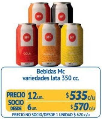 Alvi Bebidas Mc variedades lata 6un x 350cc oferta