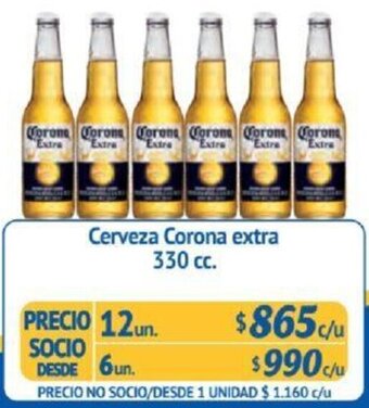 Alvi Cerveza Corona extra 6un x 330cc oferta