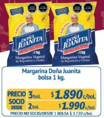 Alvi Margarina Doña Juanita bolsa 2bol x 1kg oferta
