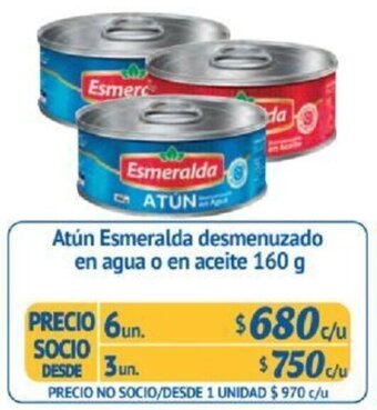 Alvi Atún Esmeralda desmenuzado en agua o en aceite 3un x 160g oferta