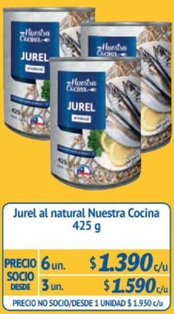 Alvi Jurel al natural Nuestra Cocina 3un x 425g oferta