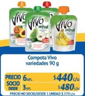 Alvi Compota Vivo variedades 3un x 90g oferta