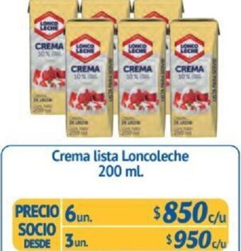 Alvi Crema lista Loncoleche 6un x 200ml oferta