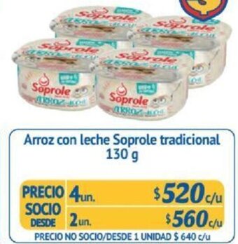 Alvi Arroz con leche Soprole tradicional 4un x 130g oferta