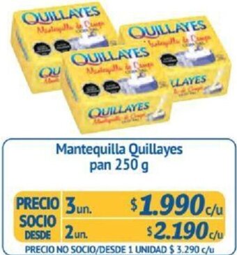 Alvi Mantequilla Quillayes pan 3un x 250g oferta