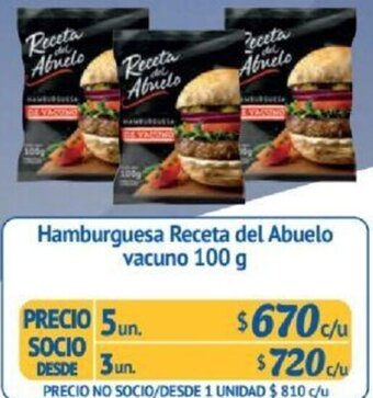 Alvi Hamburguesa Receta del Abuelo vacuno 3un x 100g oferta