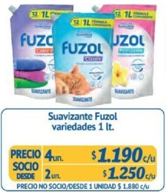 Alvi Suavizante Fuzol variedades 4un x 1lt oferta