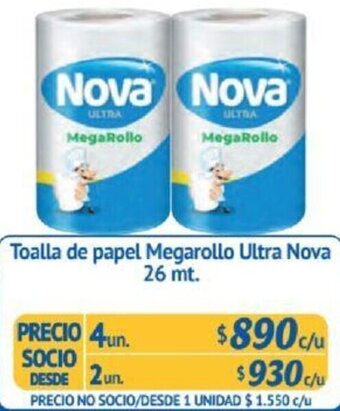 Alvi Toalla de papel Megarollo Ultra Nova 4un x 26mt oferta