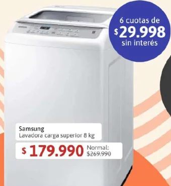 Easy Samsung Lavadora carga superior 8 kg oferta