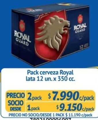 Alvi Pack cerveza Royal lata 12 un.x 350 cc. x 1pack oferta