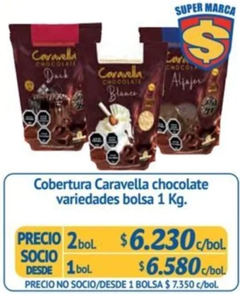 Alvi Cobertura Caravella chocolate variedades bolsa 1 Kg x 2bol oferta