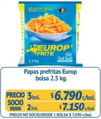 Alvi Papas prefritas Europ bolsa 2.5 kg. x 2bol oferta