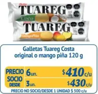 Alvi Galletas Tuareg Costa original o mango piña 120 g x 3un oferta
