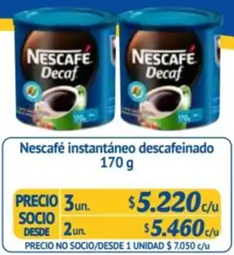 Alvi Nescafé instantáneo descafeinado 170 g x 2un oferta