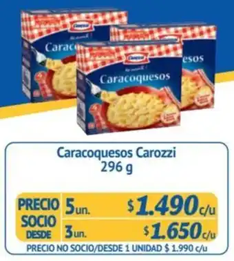Alvi Caracoquesos Carozzi 296 g x 3un oferta