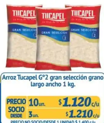 Alvi Arroz Tucapel Gº2 gran selección grano largo ancho 1 kg x 3un oferta