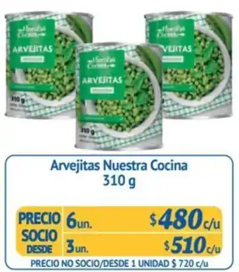 Alvi Arvejitas Nuestra Cocina 310 g x 3un oferta