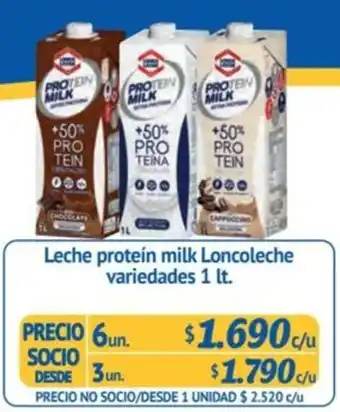 Alvi Leche proteín milk Loncoleche variedades 1 lt x 3un oferta