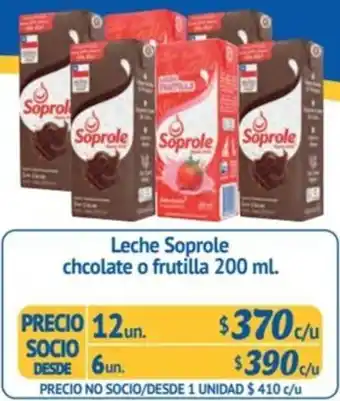 Alvi Leche Soprole chcolate o frutilla 200 ml. x 6un oferta