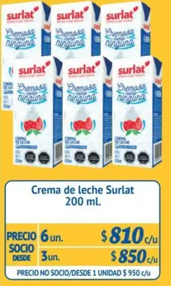 Alvi Crema de leche Surlat 200 ml x 6un oferta